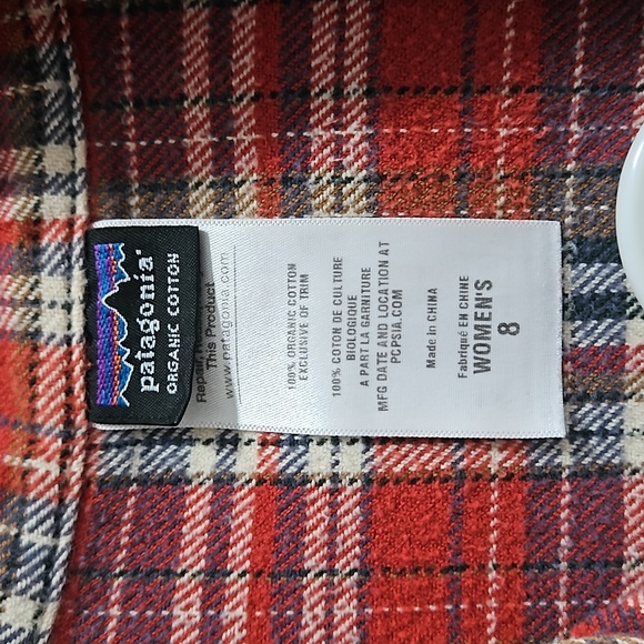 Patagonia, size 8, long sleeve, cotton flannel shirt - Picture 5 of 5